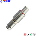 Front Sealed Straight Male 2 - 9 Pin Circular Connector Push Pull Self Latching Type