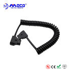 Coiled D Tap To D Tap Power Cable , Pre Made Cable Assemblies Eco Friendly