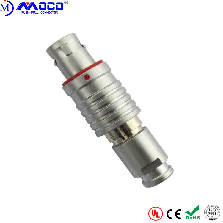 Front Sealed Straight Male 2 - 9 Pin Circular Connector Push Pull Self Latching Type