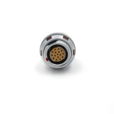 Messings Kort Type Cirkel 16 Pin Connector, Vrouwelijke Rechte Contactdoosschakelaar met Noot